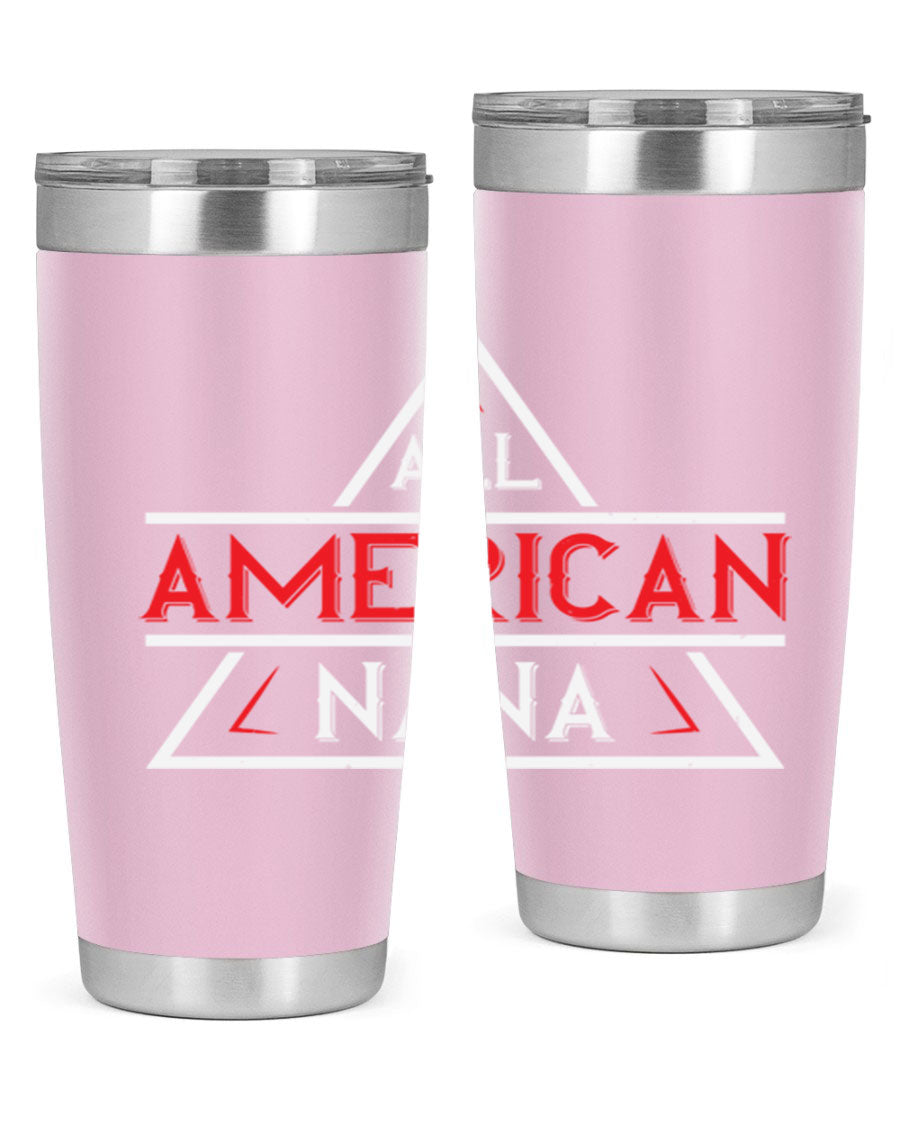 ALL American Nana 37# Tumbler featuring a stylish design, double wall vacuum stainless steel, and a press-in drink-thru lid.