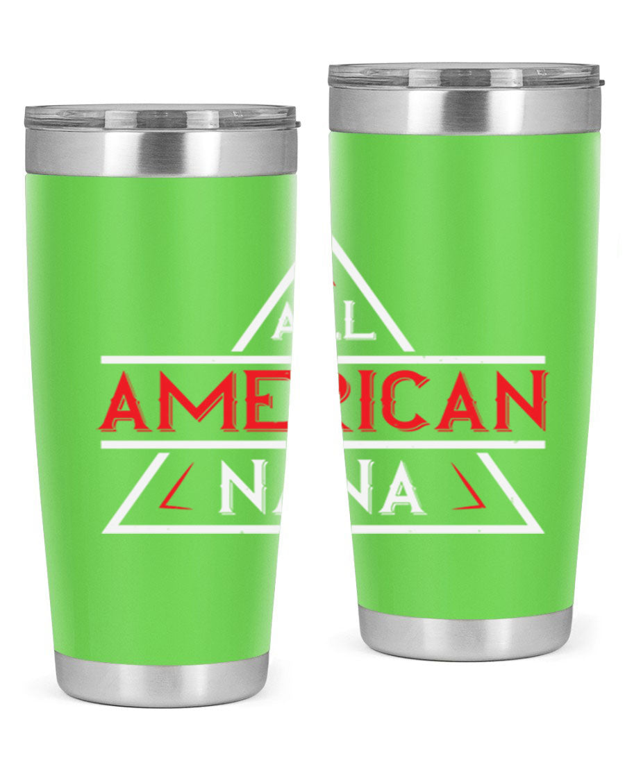 ALL American Nana 37# Tumbler featuring a stylish design, double wall vacuum stainless steel, and a press-in drink-thru lid.