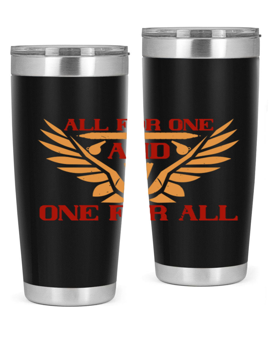 All for One and One for All 2360# Badminton Tumbler in stainless steel with a sleek design, showcasing its double wall vacuum insulation.