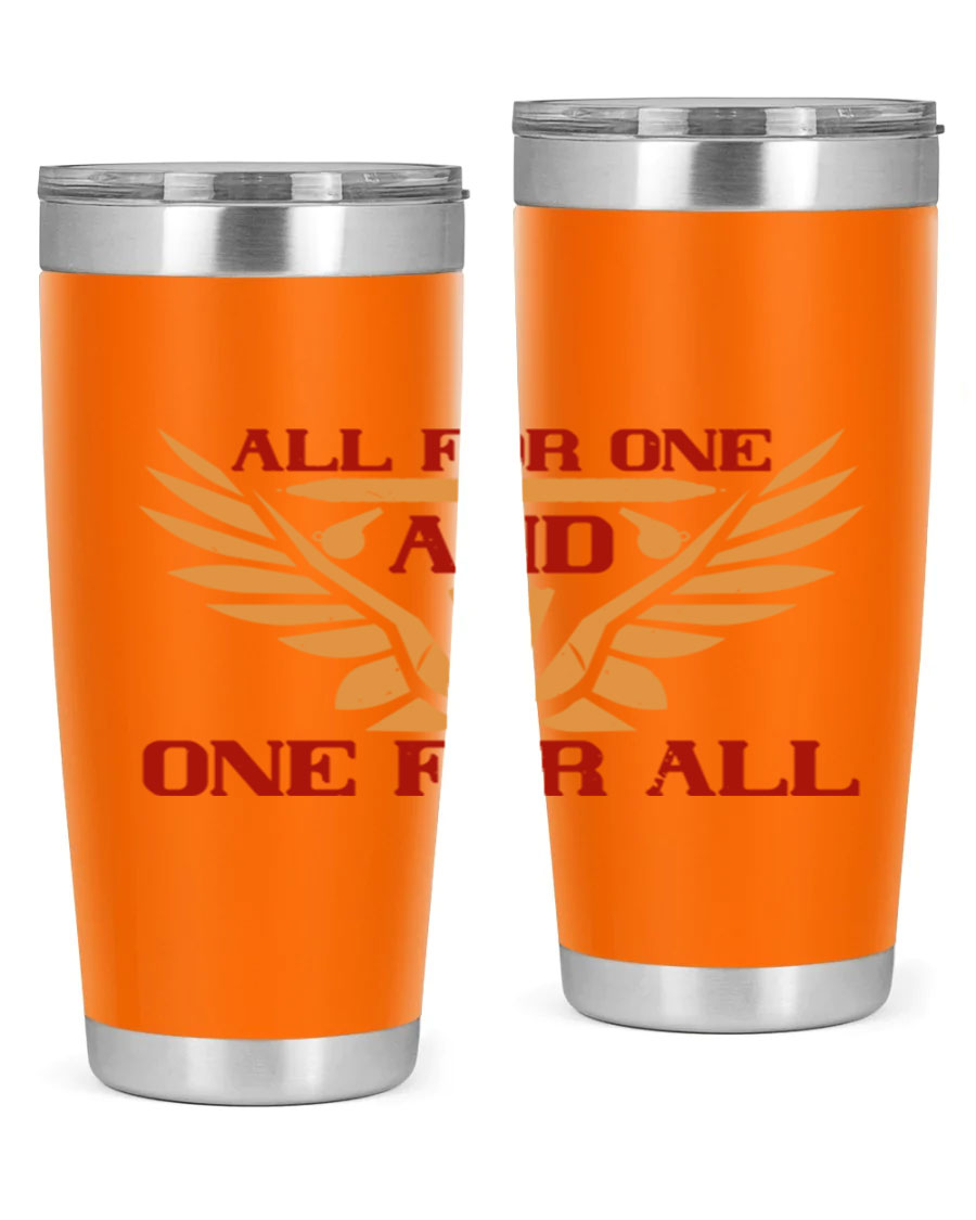 All for One and One for All 2360# Badminton Tumbler in stainless steel with a sleek design, showcasing its double wall vacuum insulation.