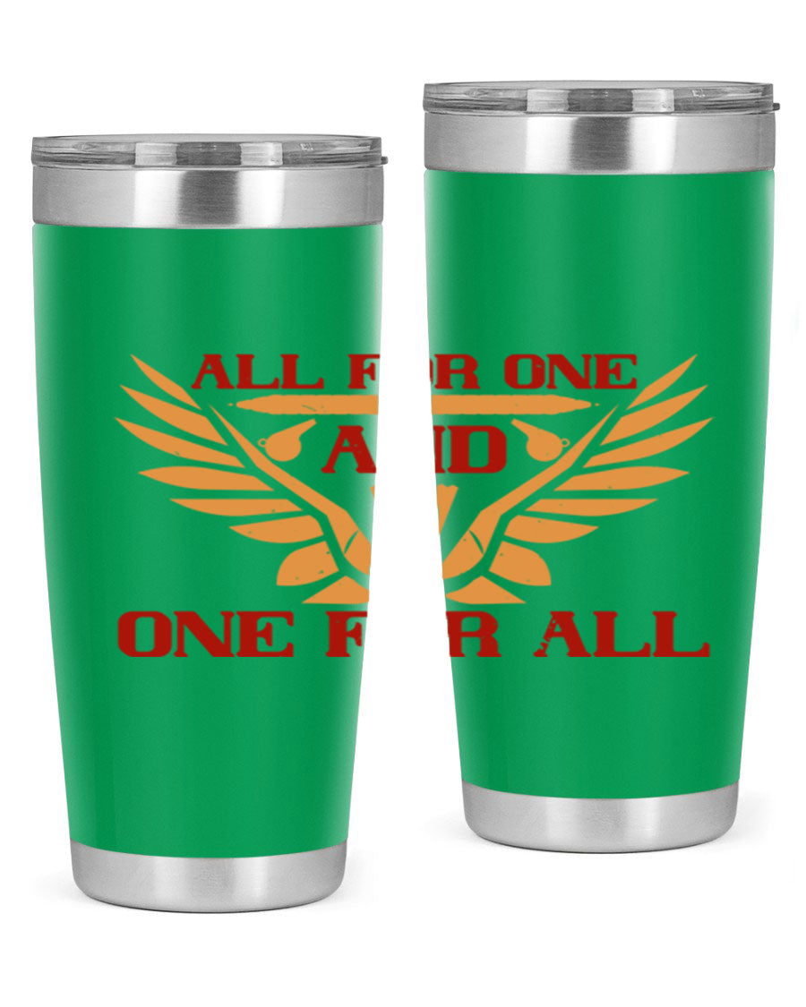 All for One and One for All 2360# Badminton Tumbler in stainless steel with a sleek design, showcasing its double wall vacuum insulation.