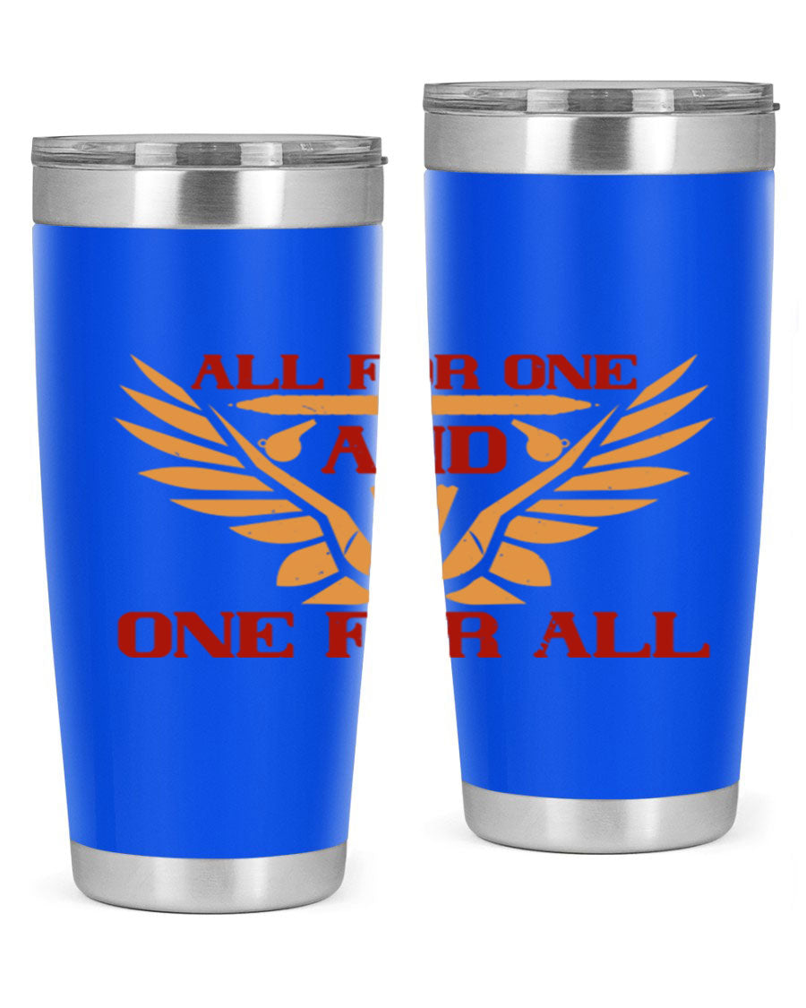 All for One and One for All 2360# Badminton Tumbler in stainless steel with a sleek design, showcasing its double wall vacuum insulation.