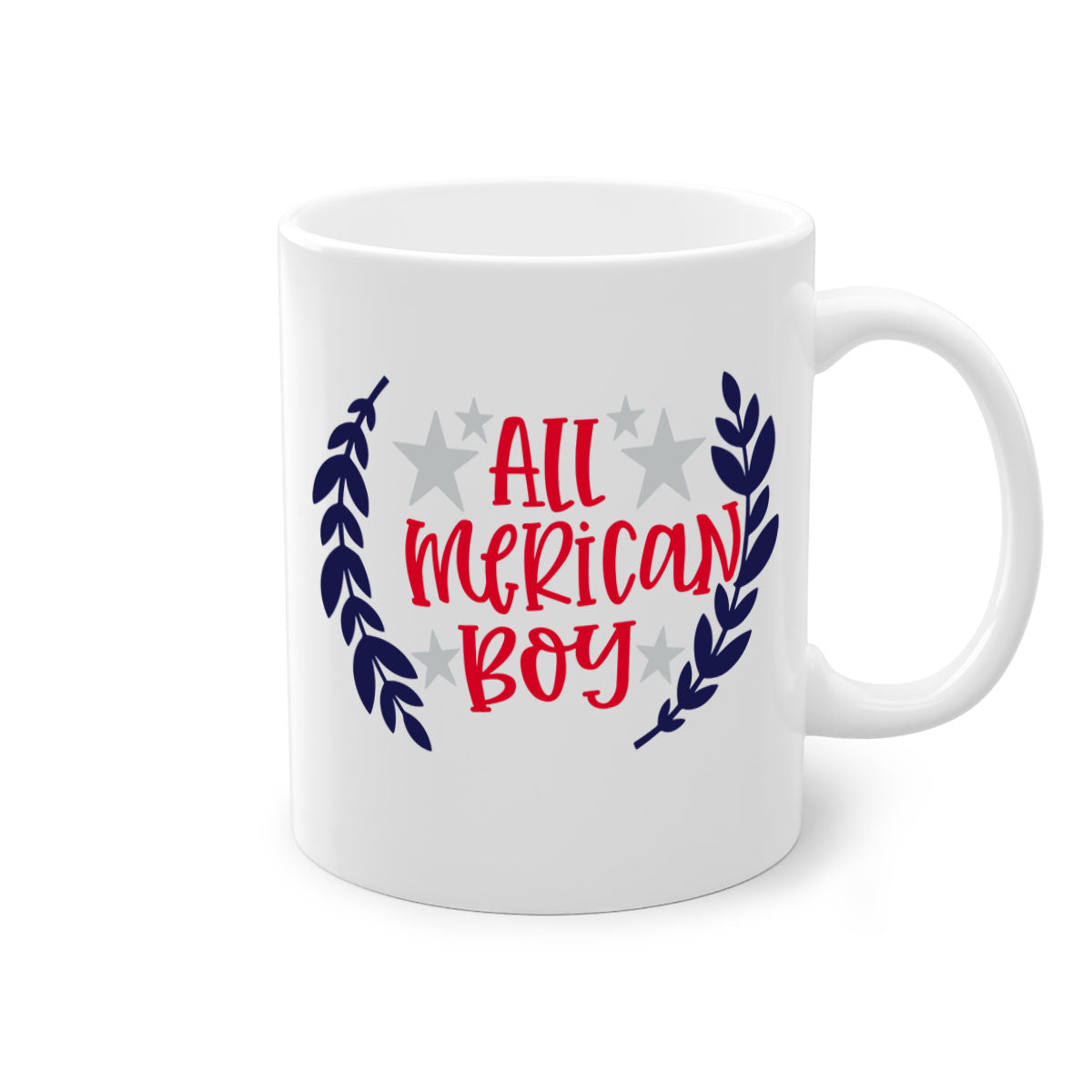 All Merican Boy Style 143# Mug featuring a glossy finish, colored handle, and interior, available in multiple colors.