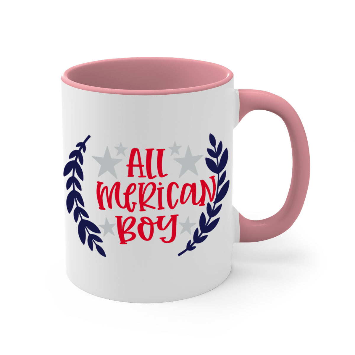 All Merican Boy Style 143# Mug featuring a glossy finish, colored handle, and interior, available in multiple colors.