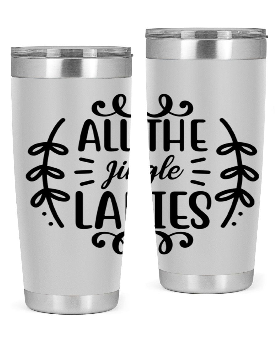 All The Jingle Ladies Cotton Tank featuring a festive design, perfect for holiday celebrations.