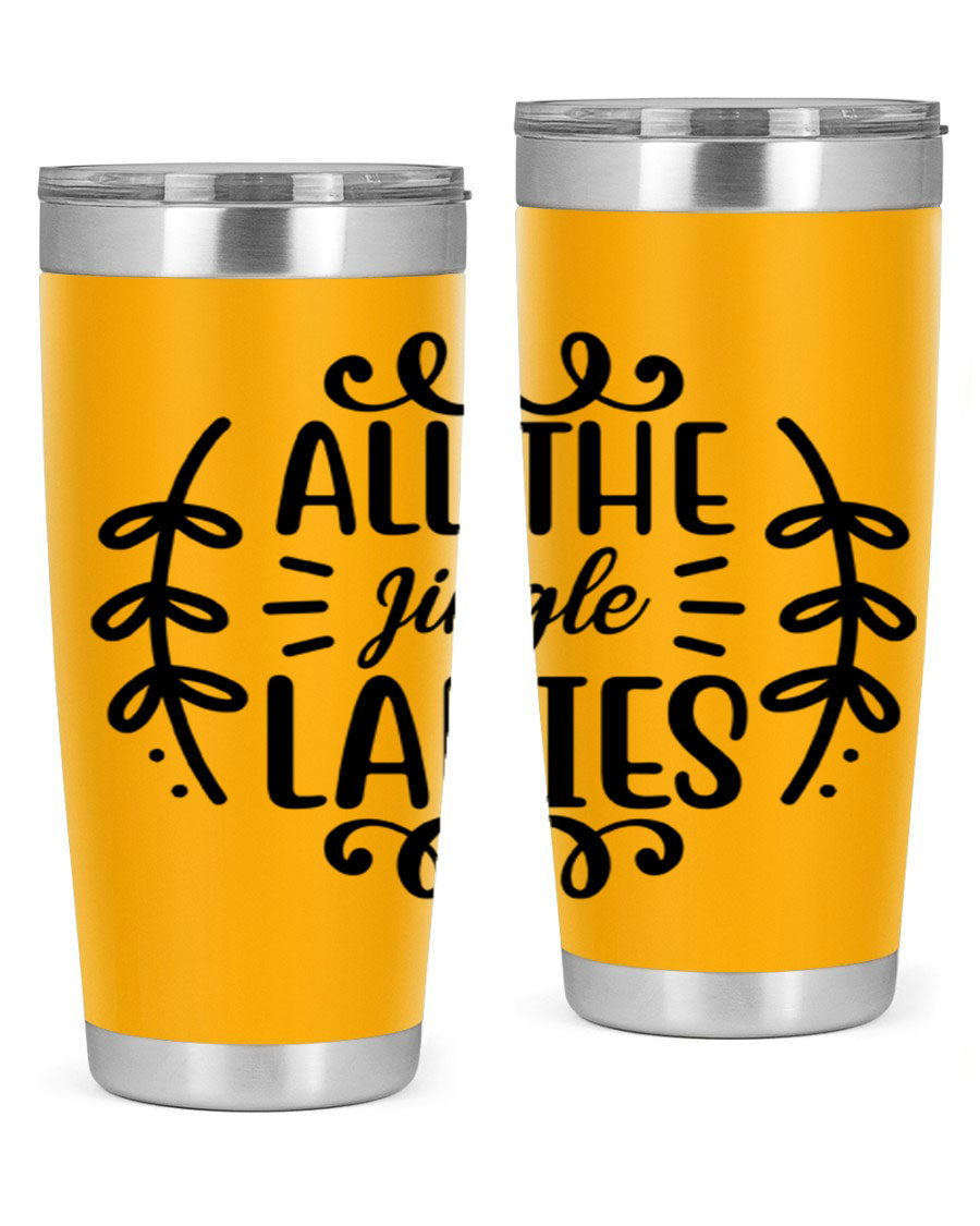 All The Jingle Ladies Cotton Tank featuring a festive design, perfect for holiday celebrations.