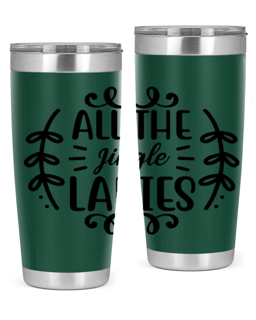 All The Jingle Ladies Cotton Tank featuring a festive design, perfect for holiday celebrations.