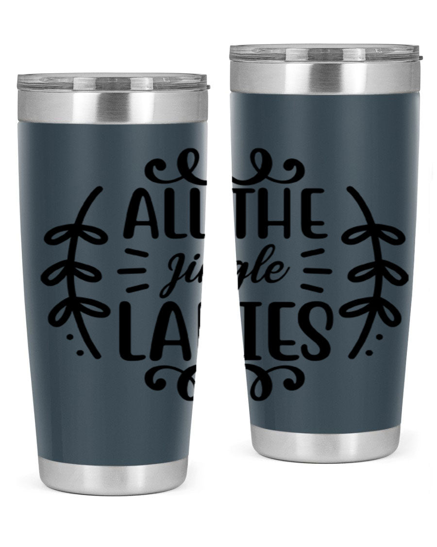 All The Jingle Ladies Cotton Tank featuring a festive design, perfect for holiday celebrations.