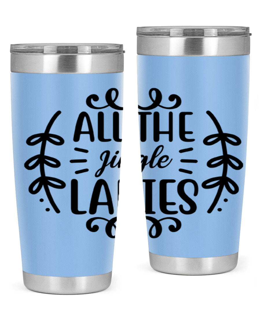 All The Jingle Ladies Cotton Tank featuring a festive design, perfect for holiday celebrations.