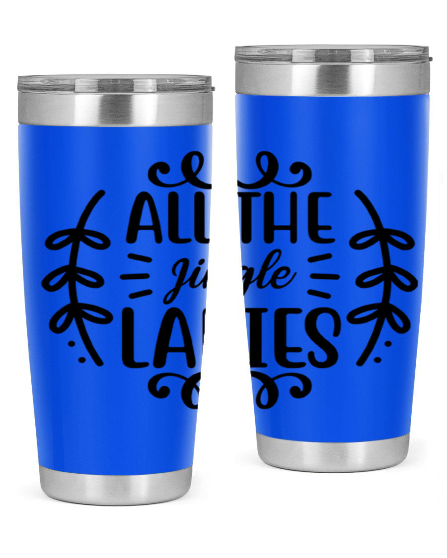 All The Jingle Ladies Cotton Tank featuring a festive design, perfect for holiday celebrations.