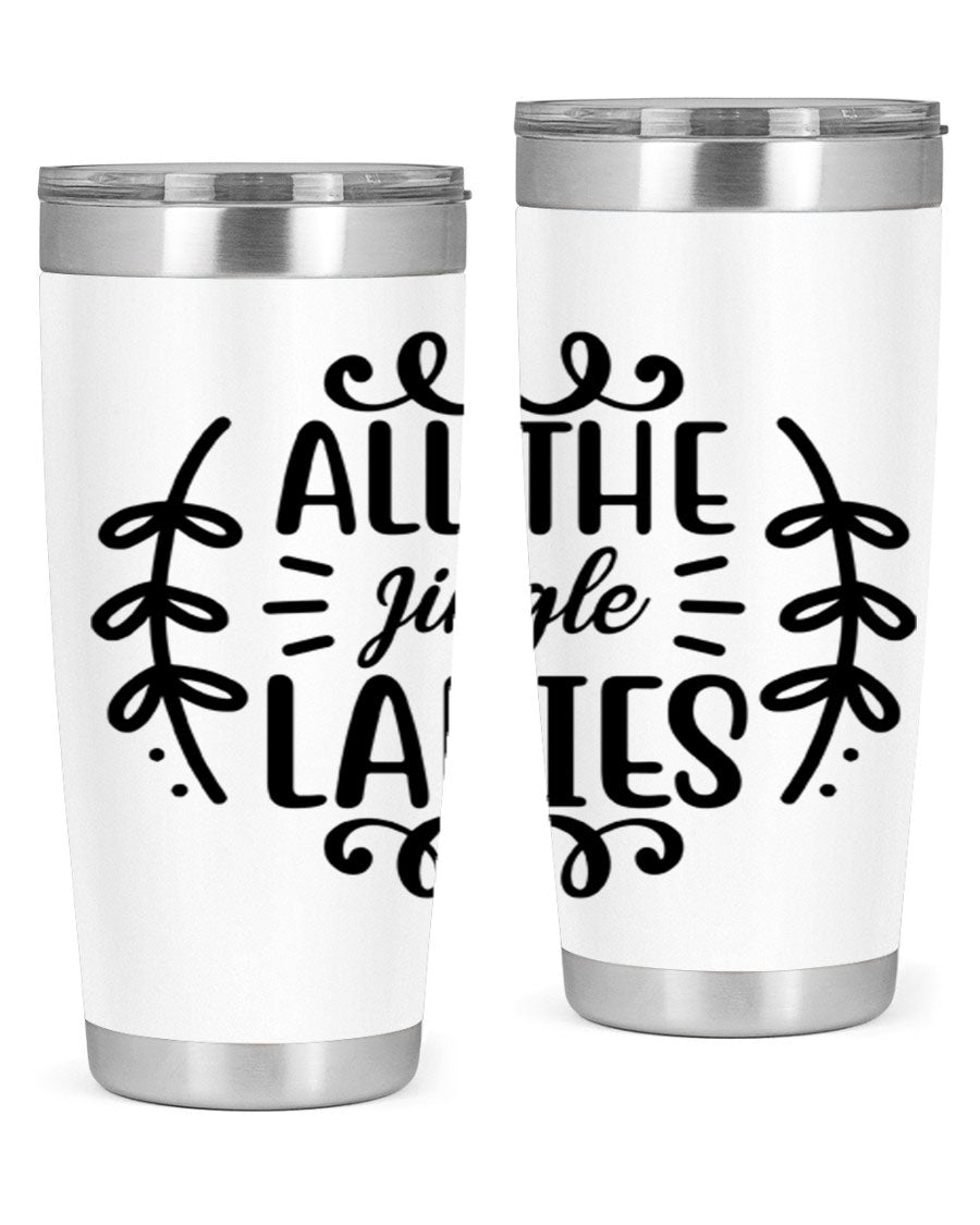 All The Jingle Ladies Cotton Tank featuring a festive design, perfect for holiday celebrations.