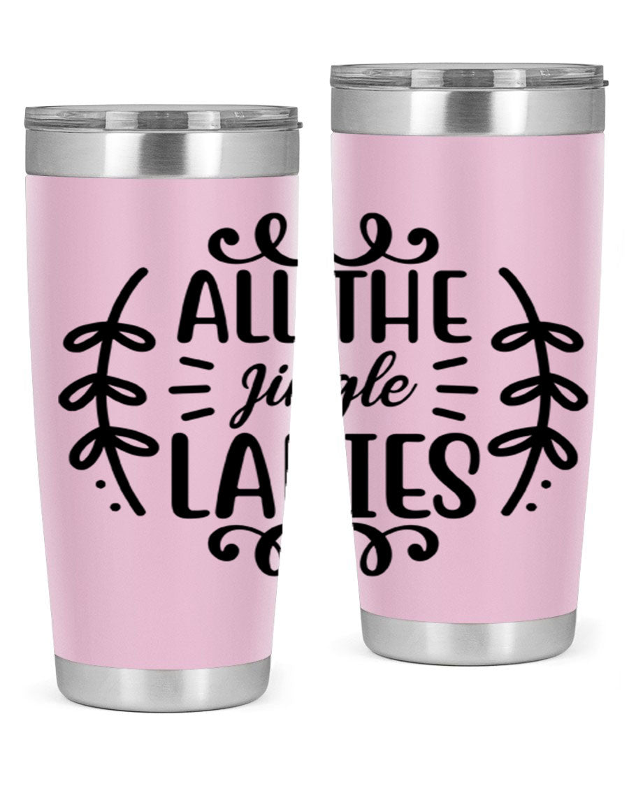 All The Jingle Ladies Cotton Tank featuring a festive design, perfect for holiday celebrations.