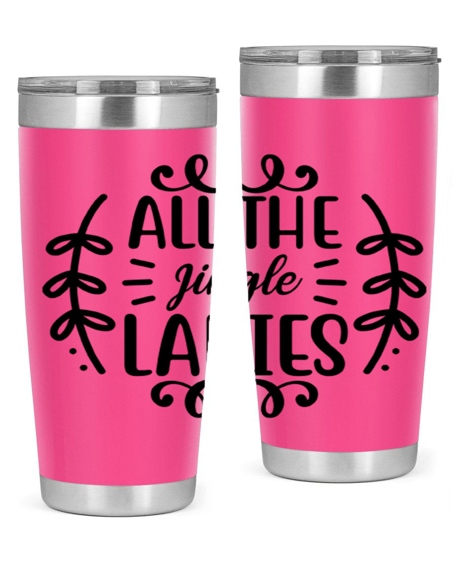 All The Jingle Ladies Cotton Tank featuring a festive design, perfect for holiday celebrations.