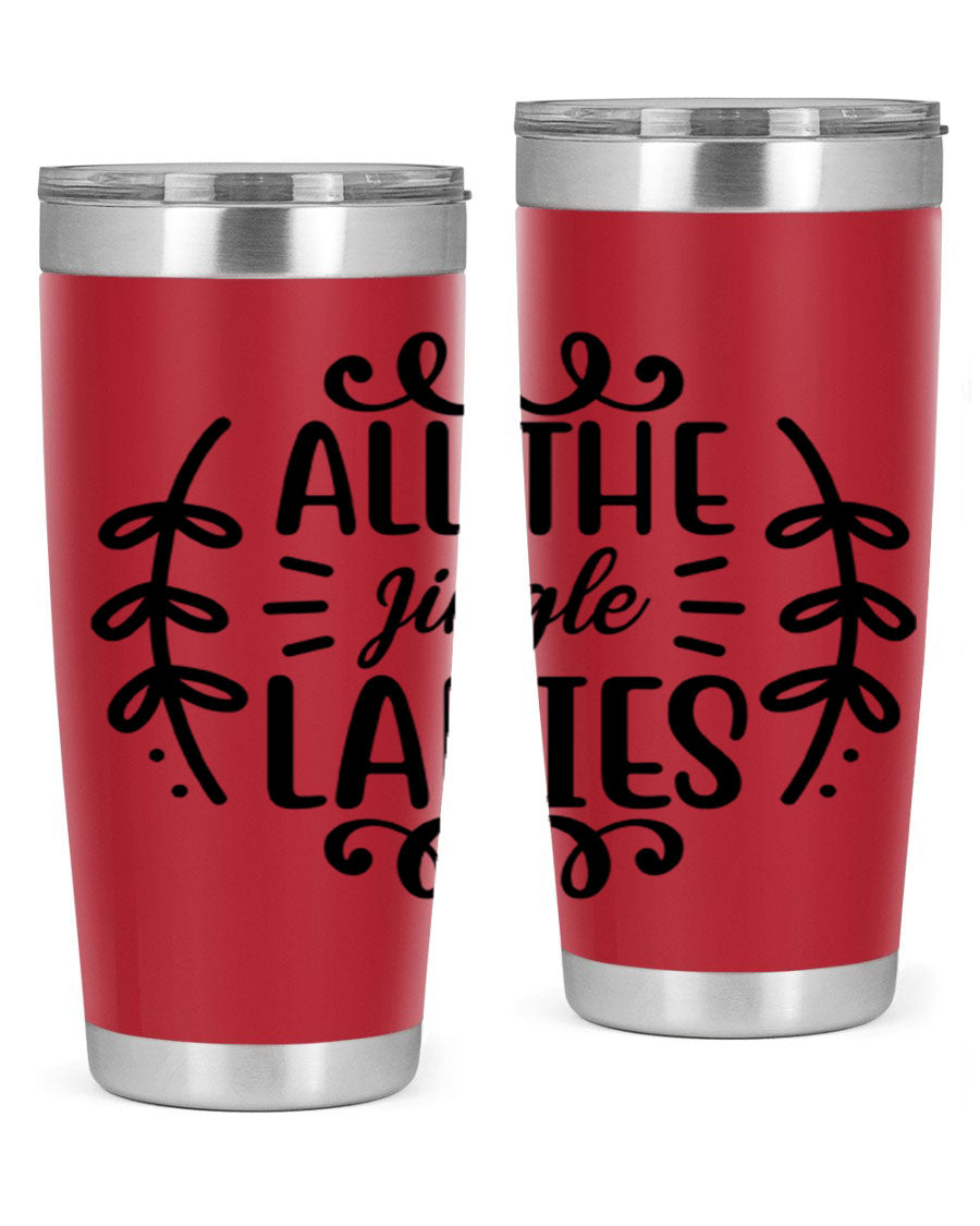 All The Jingle Ladies Cotton Tank featuring a festive design, perfect for holiday celebrations.