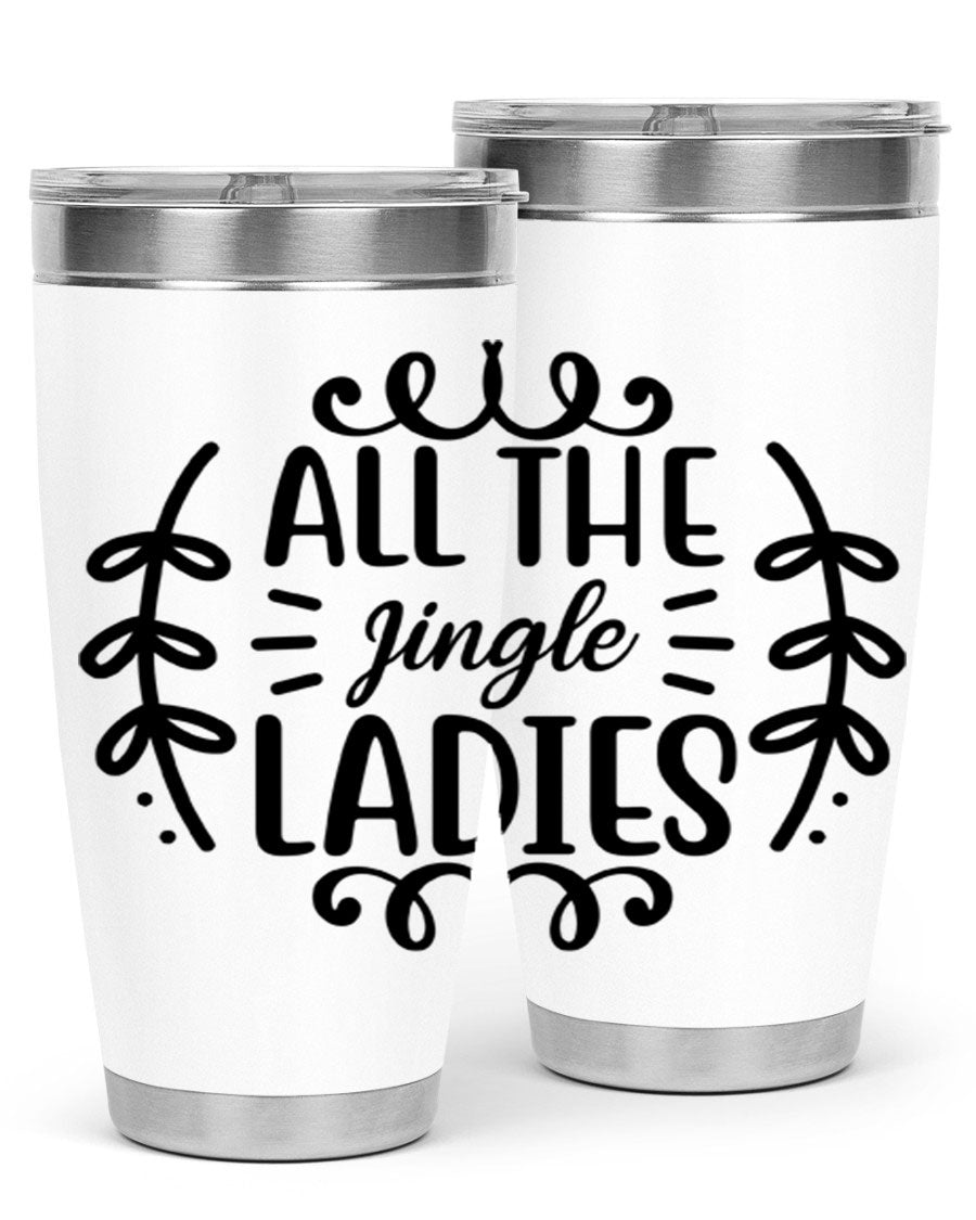 All The Jingle Ladies Cotton Tank featuring a festive design, perfect for holiday celebrations.