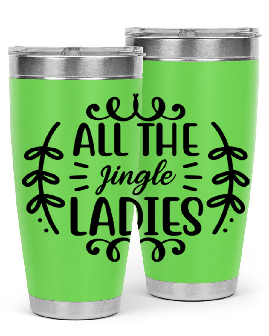 All The Jingle Ladies Cotton Tank featuring a festive design, perfect for holiday celebrations.