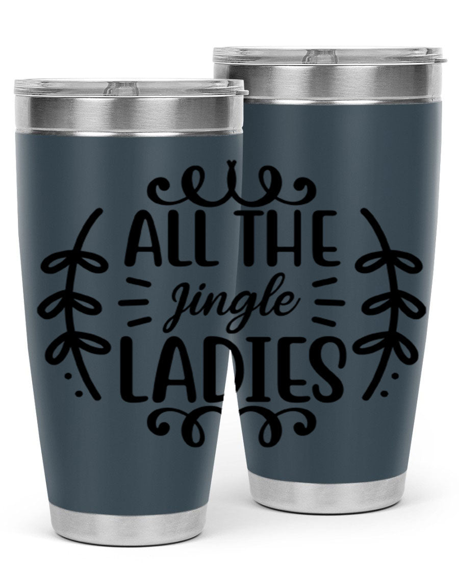 All The Jingle Ladies Cotton Tank featuring a festive design, perfect for holiday celebrations.