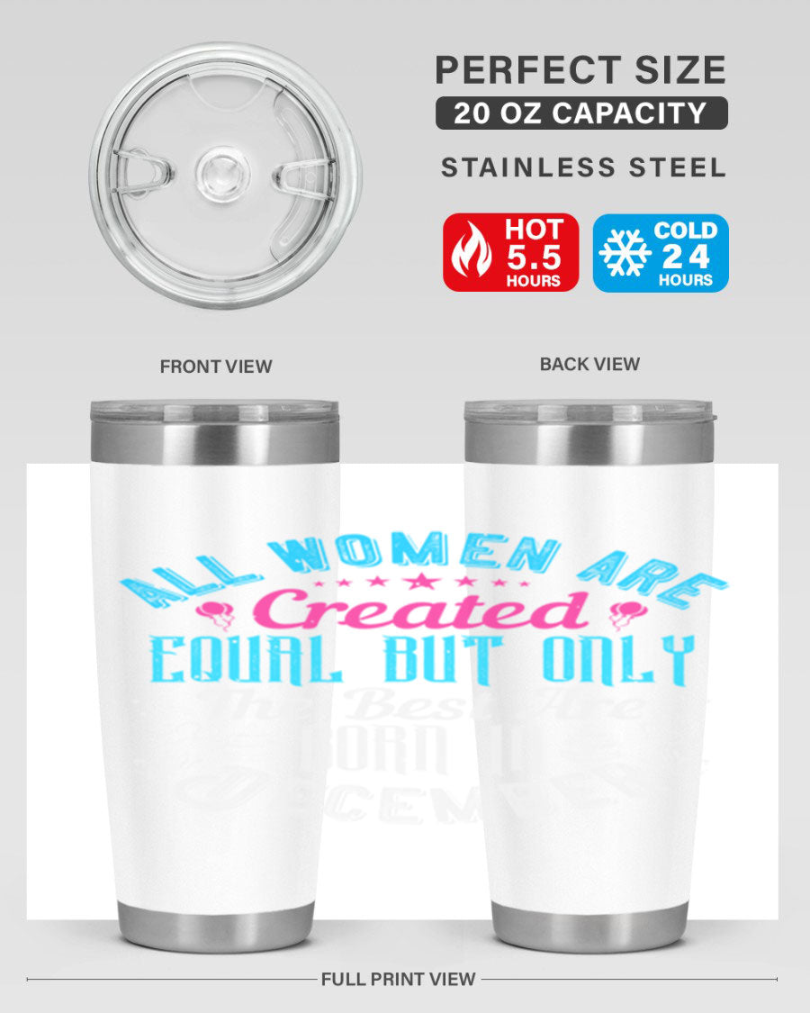 Stylish stainless steel tumbler with a message celebrating December birthdays, featuring a double wall vacuum design.