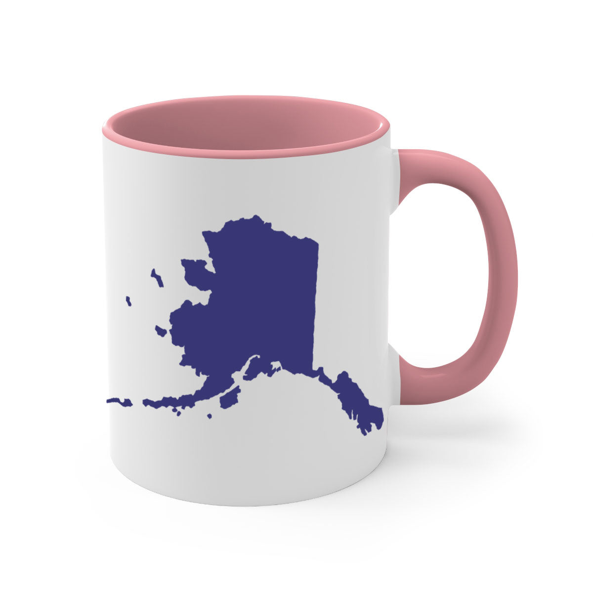 Alaska 49# Mug featuring a glossy finish with a colored handle and interior, available in multiple colors.