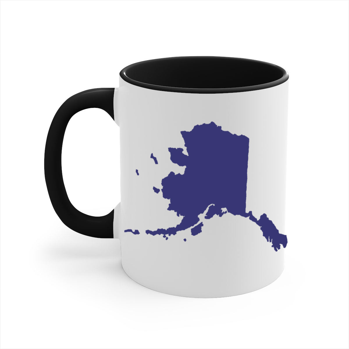 Alaska 49# Mug featuring a glossy finish with a colored handle and interior, available in multiple colors.