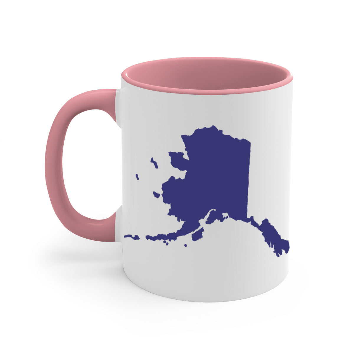 Alaska 49# Mug featuring a glossy finish with a colored handle and interior, available in multiple colors.