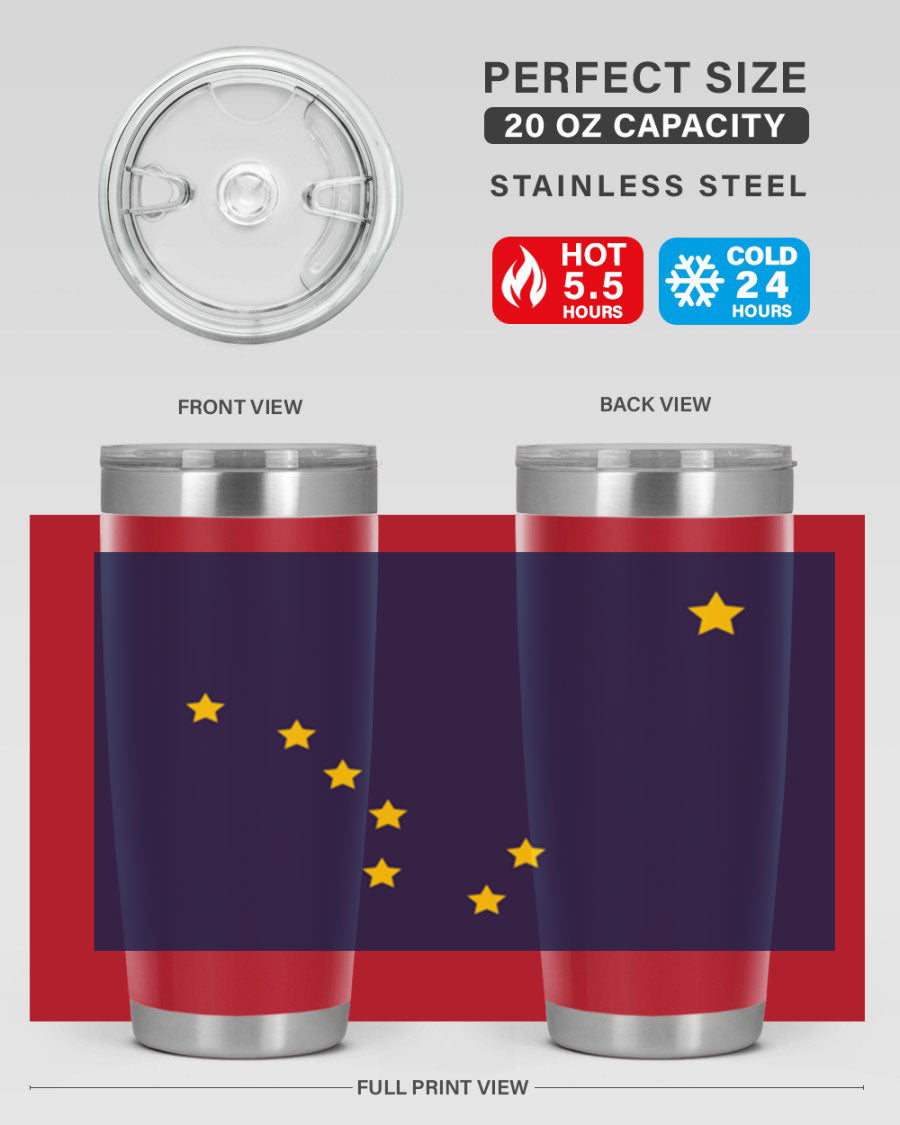 Alaska 50# Tumbler featuring a double wall vacuum design, copper lining, and a drink-thru lid, ideal for hot and cold beverages.