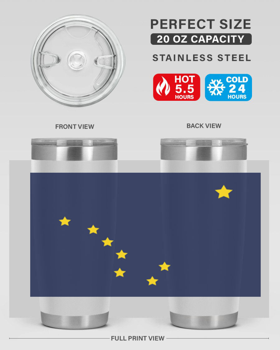 Alaska 50# Tumbler featuring a double wall vacuum design, copper lining, and a drink-thru lid, ideal for hot and cold beverages.