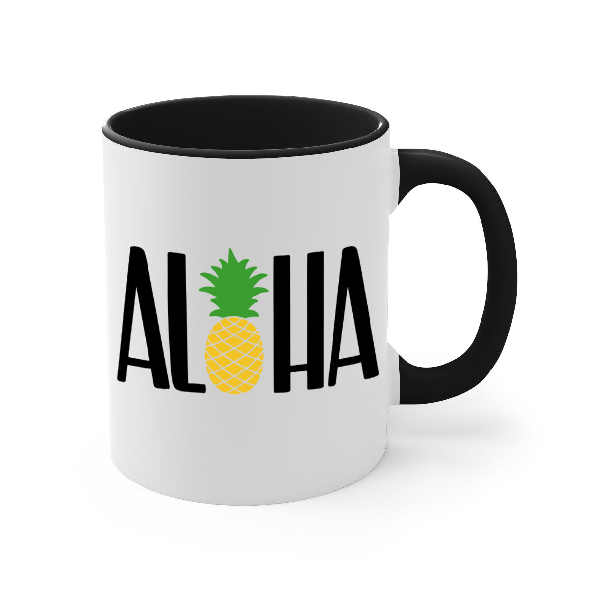 Aloha Style 54# Summer Mug featuring a glossy finish, colored handle, and interior in vibrant colors, perfect for coffee or tea.