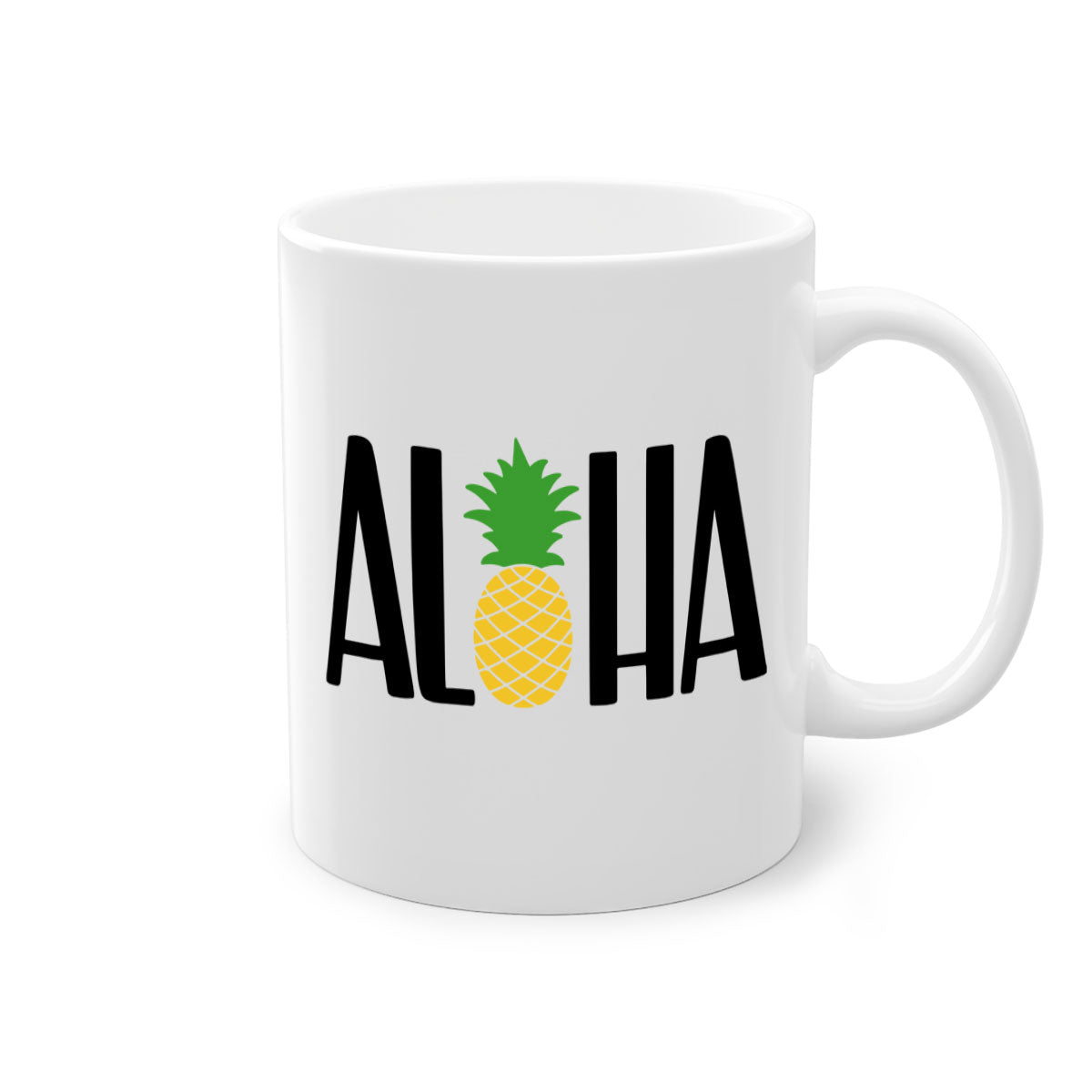 Aloha Style 54# Summer Mug featuring a glossy finish, colored handle, and interior in vibrant colors, perfect for coffee or tea.