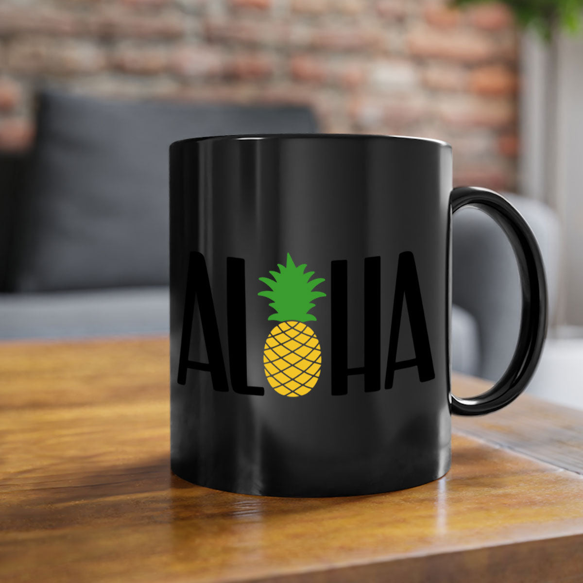 Aloha Style 54# Summer Mug featuring a glossy finish, colored handle, and interior in vibrant colors, perfect for coffee or tea.