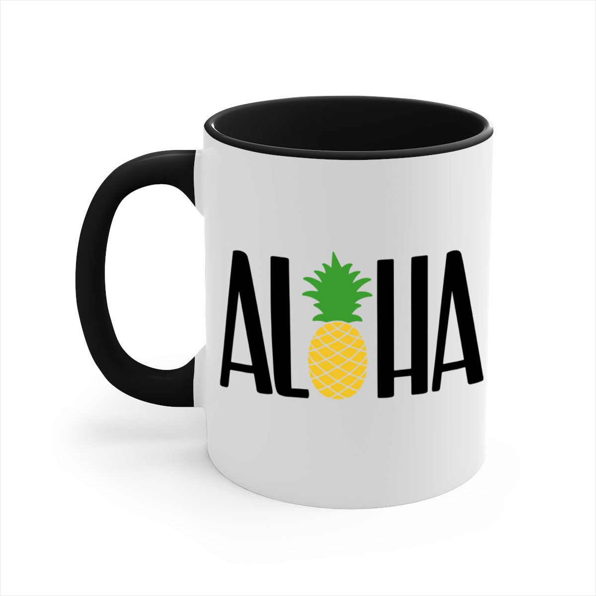 Aloha Style 54# Summer Mug featuring a glossy finish, colored handle, and interior in vibrant colors, perfect for coffee or tea.