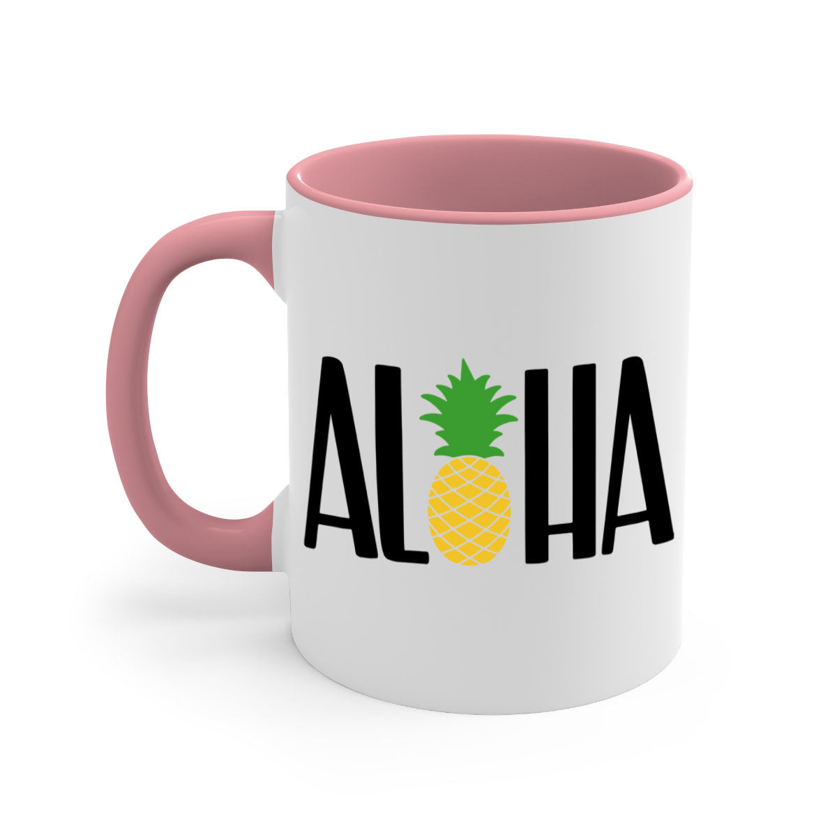 Aloha Style 54# Summer Mug featuring a glossy finish, colored handle, and interior in vibrant colors, perfect for coffee or tea.