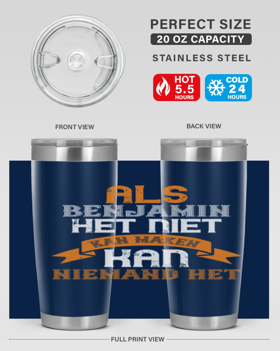 A stylish 20oz and 30oz stainless steel tumbler with a press-in lid, designed for keeping drinks hot or cold, featuring a unique print for grandpa or papa.