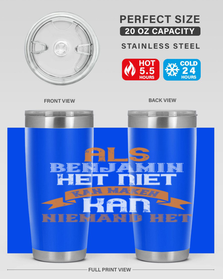 A stylish 20oz and 30oz stainless steel tumbler with a press-in lid, designed for keeping drinks hot or cold, featuring a unique print for grandpa or papa.