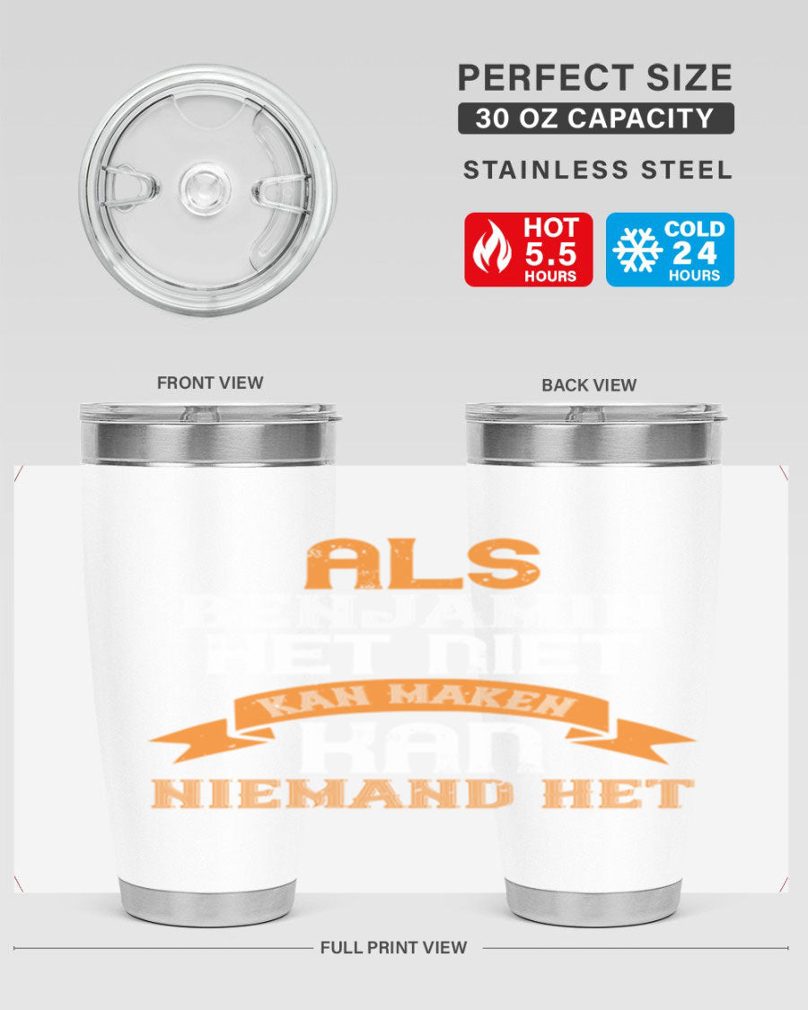 A stylish 20oz and 30oz stainless steel tumbler with a press-in lid, designed for keeping drinks hot or cold, featuring a unique print for grandpa or papa.