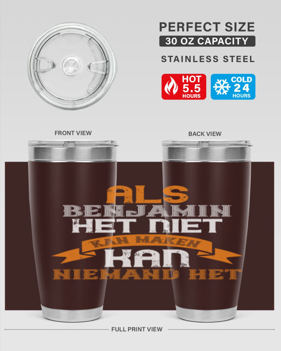 A stylish 20oz and 30oz stainless steel tumbler with a press-in lid, designed for keeping drinks hot or cold, featuring a unique print for grandpa or papa.