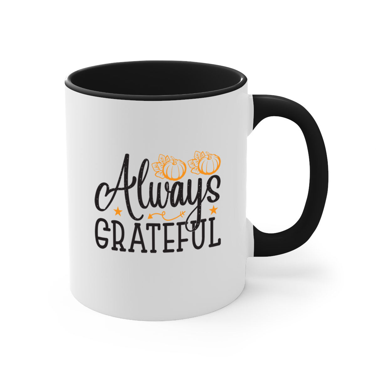 Alwaysgrateful 9# Mug featuring a two-tone design with a colored handle and interior, available in multiple colors.