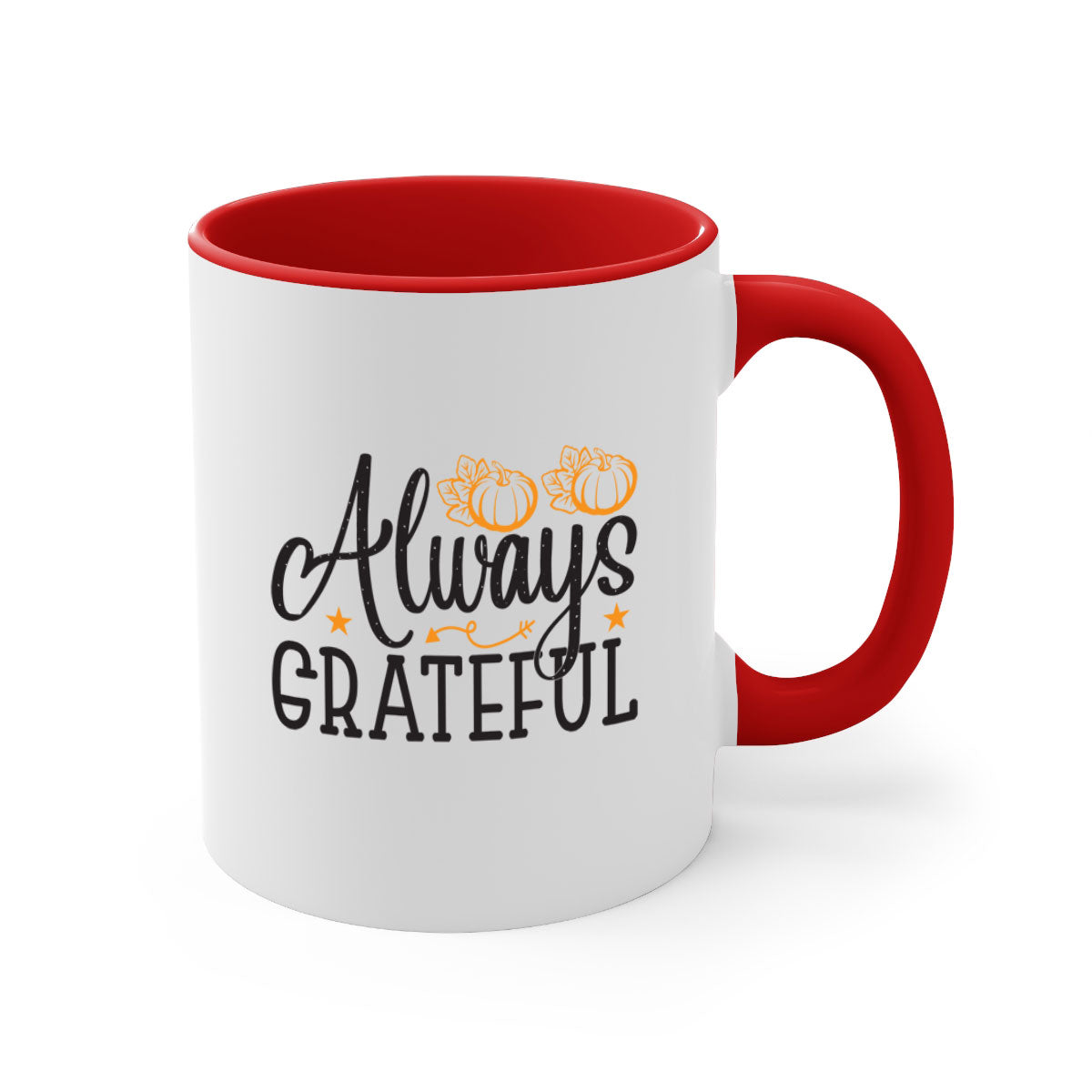 Alwaysgrateful 9# Mug featuring a two-tone design with a colored handle and interior, available in multiple colors.