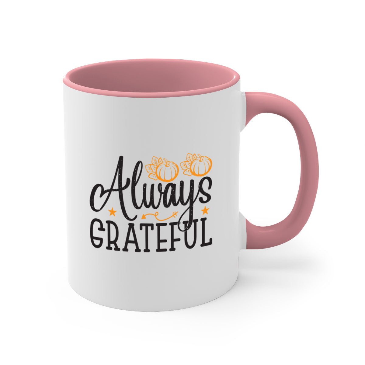 Alwaysgrateful 9# Mug featuring a two-tone design with a colored handle and interior, available in multiple colors.