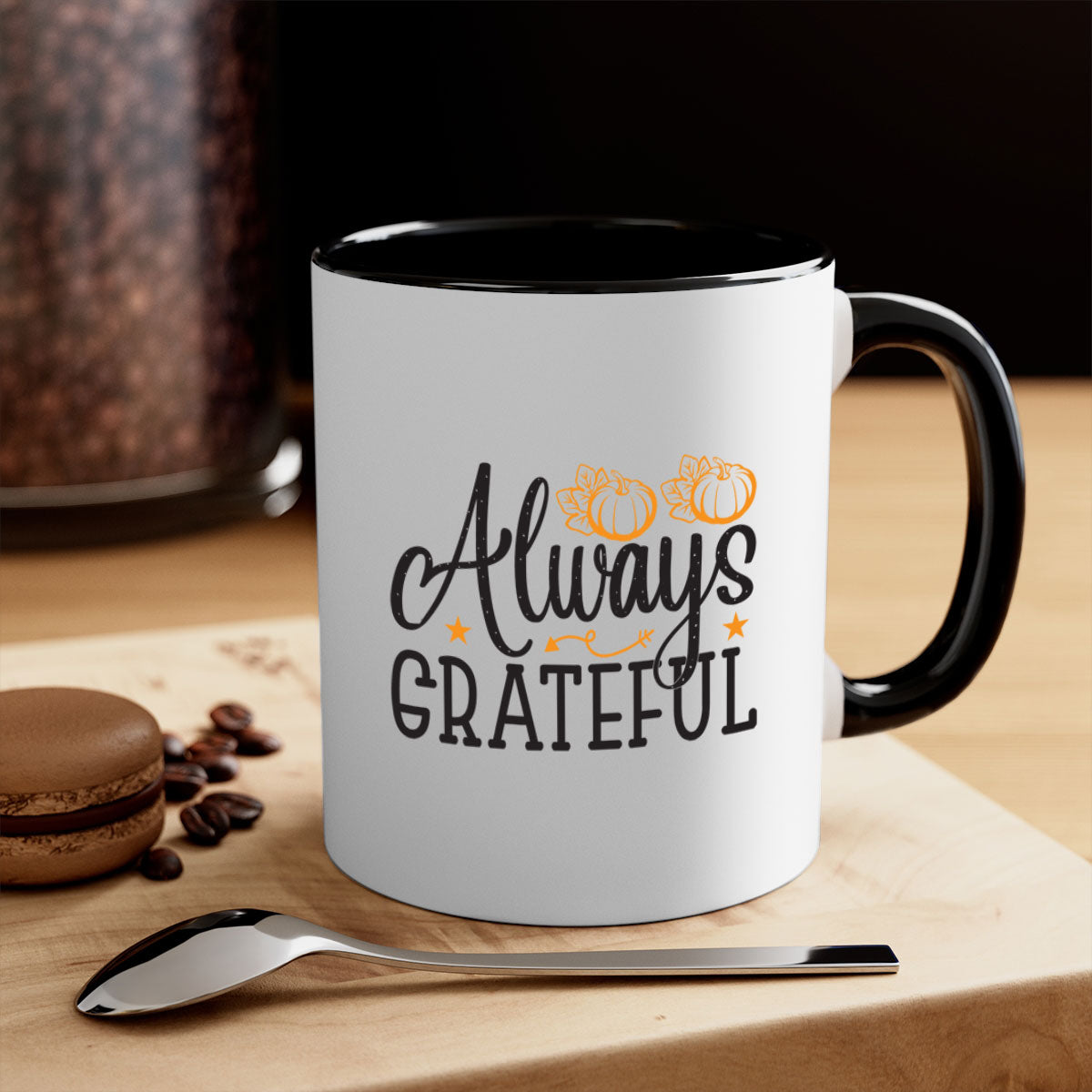Alwaysgrateful 9# Mug featuring a two-tone design with a colored handle and interior, available in multiple colors.