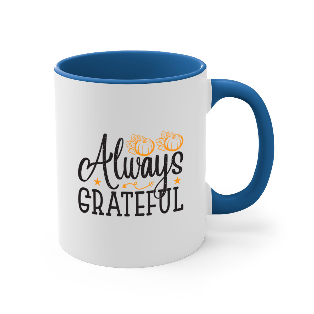 Alwaysgrateful 9# Mug featuring a two-tone design with a colored handle and interior, available in multiple colors.