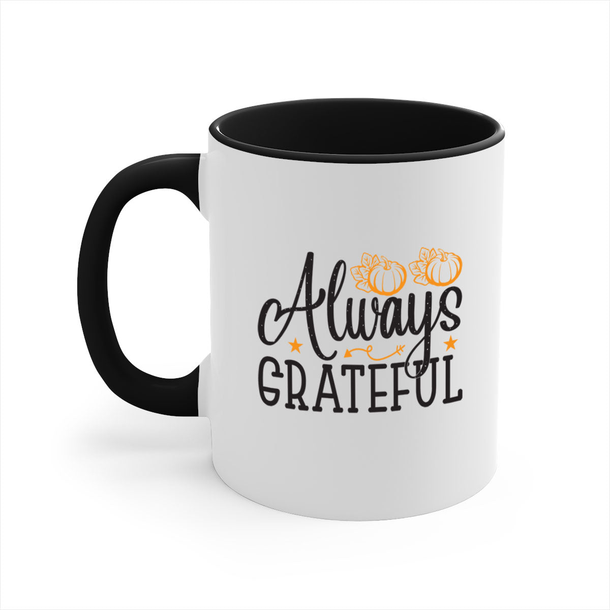 Alwaysgrateful 9# Mug featuring a two-tone design with a colored handle and interior, available in multiple colors.
