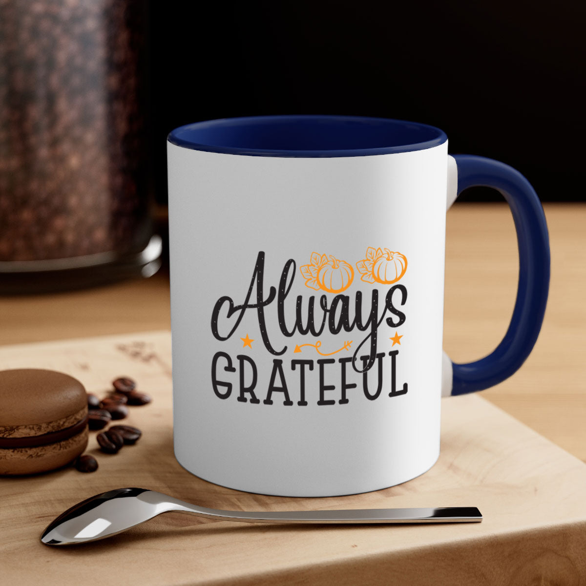 Alwaysgrateful 9# Mug featuring a two-tone design with a colored handle and interior, available in multiple colors.