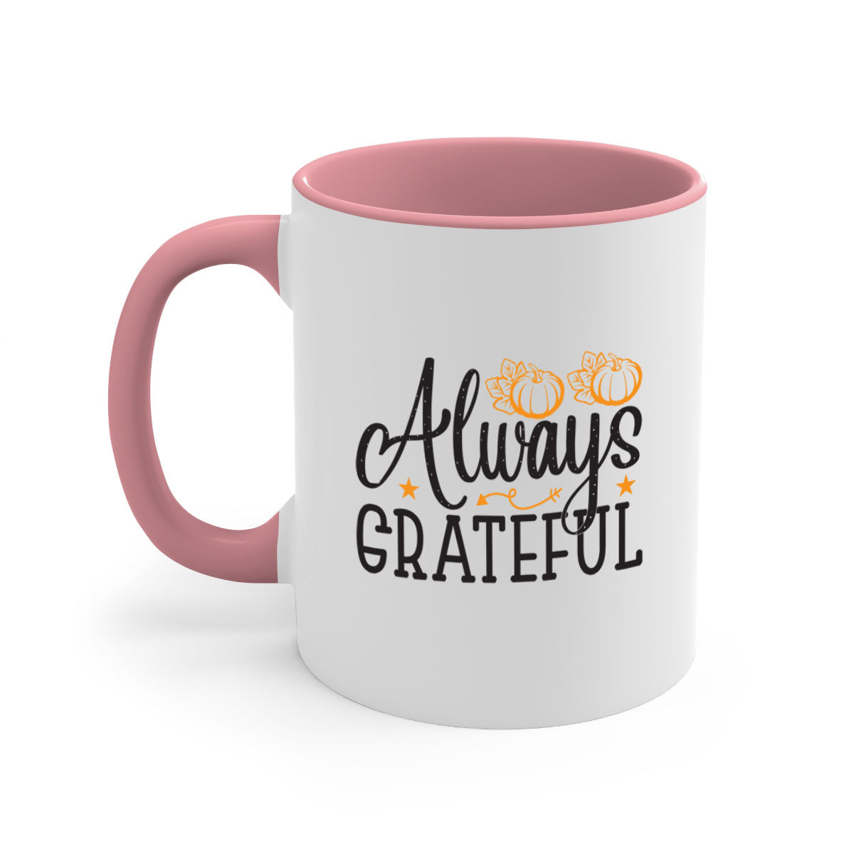 Alwaysgrateful 9# Mug featuring a two-tone design with a colored handle and interior, available in multiple colors.