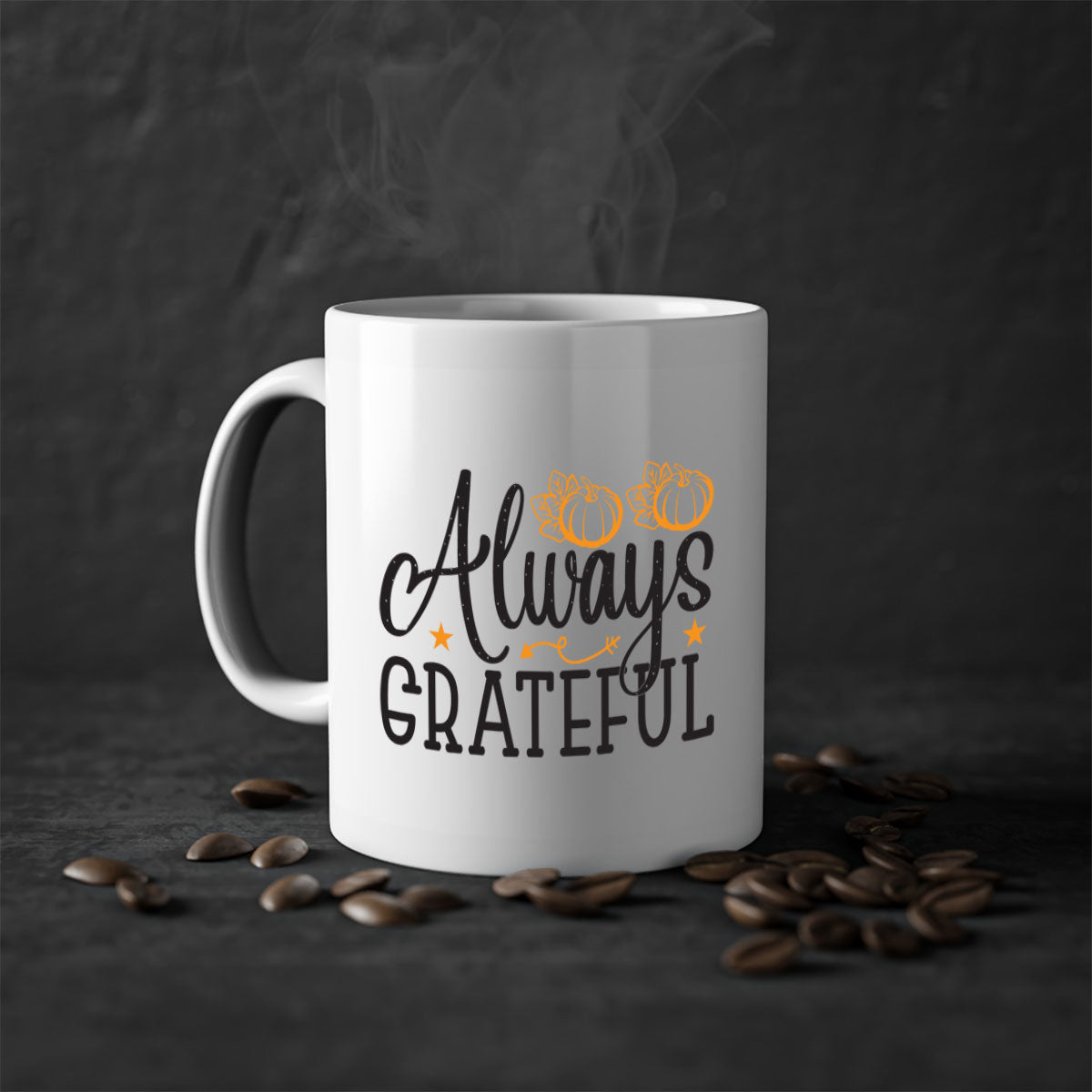 Alwaysgrateful 9# Mug featuring a two-tone design with a colored handle and interior, available in multiple colors.