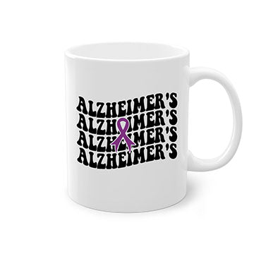 A stylish two-tone Alzheimer's Mug with a colored handle and glossy finish, available in multiple colors and sizes.