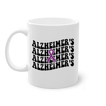 A stylish two-tone Alzheimer's Mug with a colored handle and glossy finish, available in multiple colors and sizes.