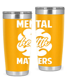 Alzheimer's Awareness 20oz Tumbler featuring double wall vacuum stainless steel design with a vibrant print promoting Alzheimer's awareness.