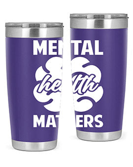 Alzheimer's Awareness 20oz Tumbler featuring double wall vacuum stainless steel design with a vibrant print promoting Alzheimer's awareness.