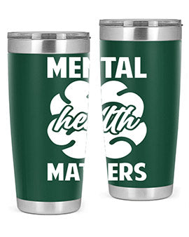 Alzheimer's Awareness 20oz Tumbler featuring double wall vacuum stainless steel design with a vibrant print promoting Alzheimer's awareness.